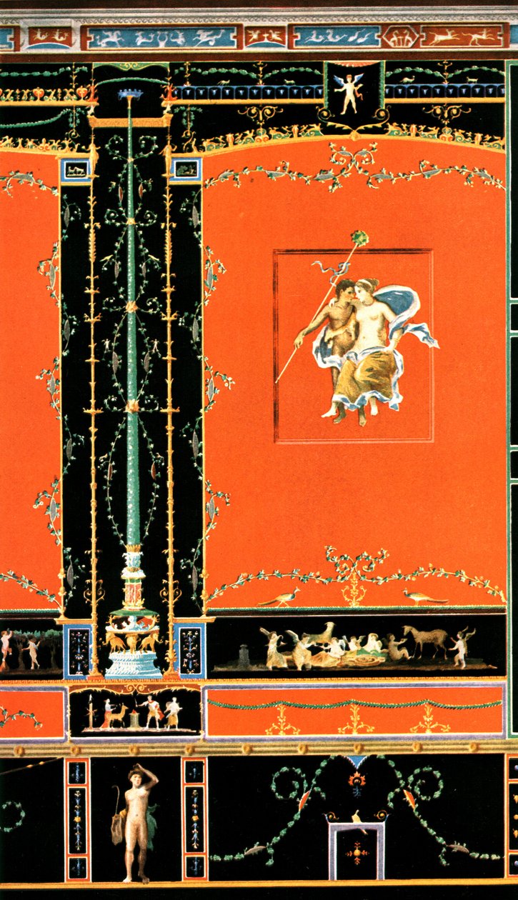 Wanddekoration, Pompeji, Italien, 1928 von Unbekannt