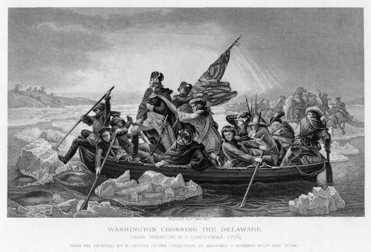 Washington überquert den Delaware, 1776 von Unbekannt