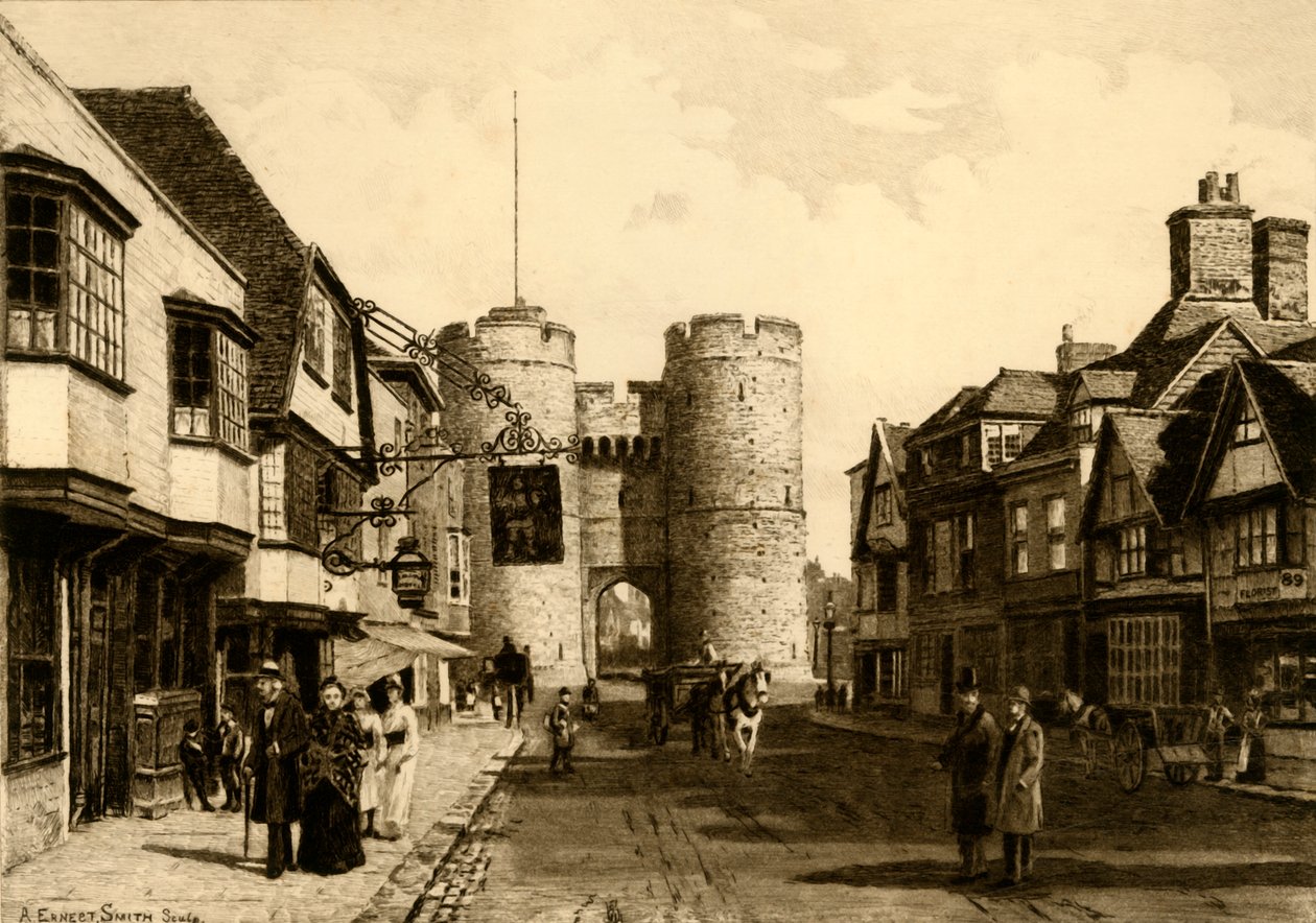 Westgate, Canterbury, 1898 von Unbekannt