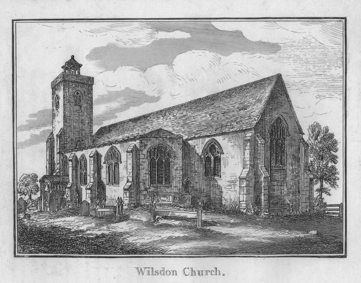 Wilsdon Kirche, ca. 1792 von Unbekannt
