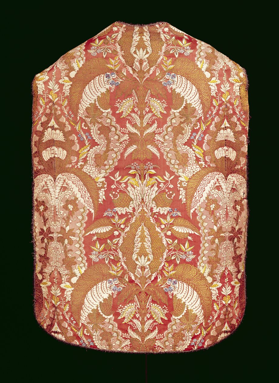 Kasel, spitzenmuster Seide, Französisch, ca. 1720 von Unbekannt Unbekannt