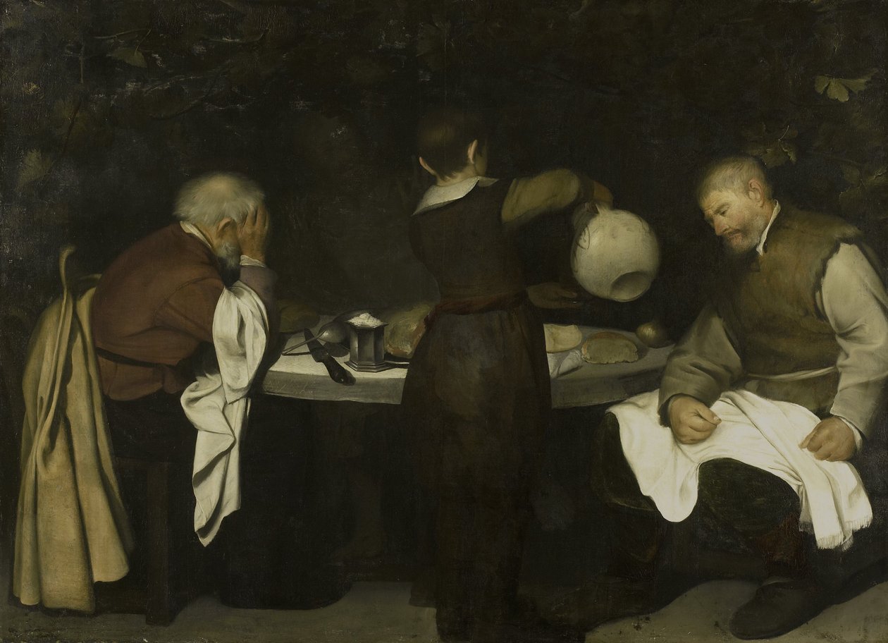 Abendmahl in Emmaus, 1620-80 von Unbekannt Unbekannt