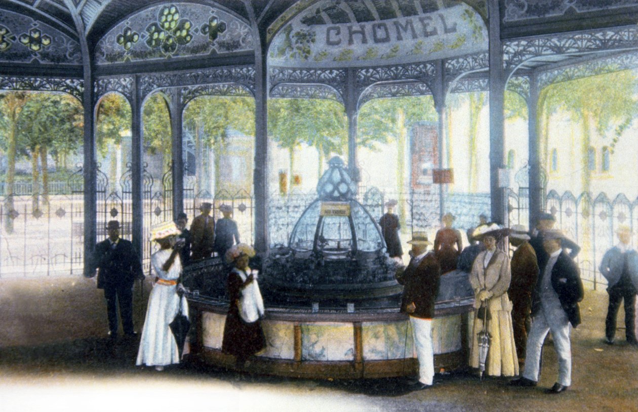 Chomel-Quelle in Vichy, ca. 1910 (Postkarte) von Unbekannter Künstler