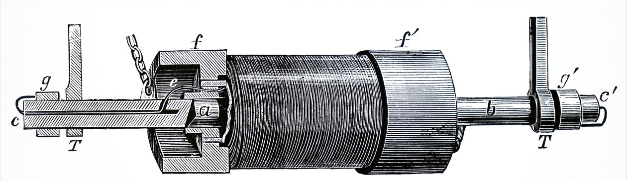 Diagramm eines Elektromagneten von Unbekannt