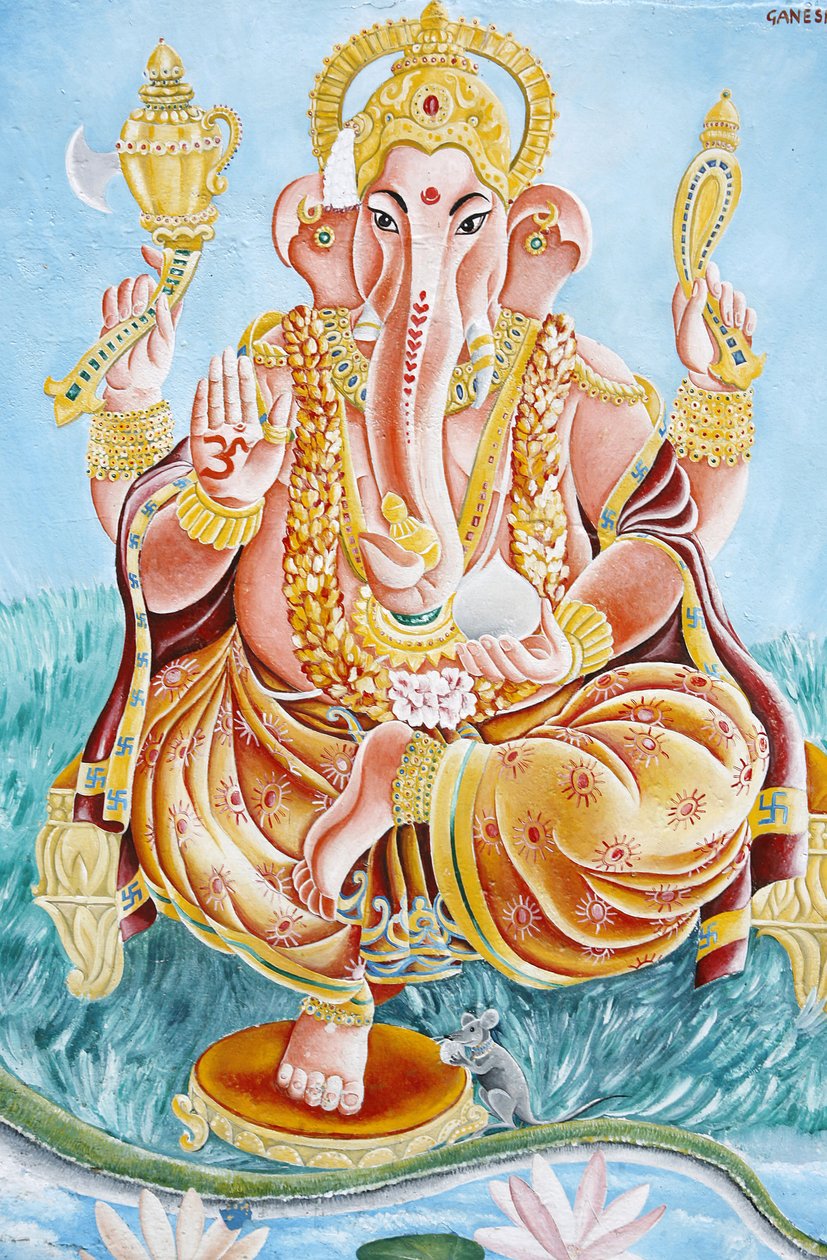 Elefantenköpfiger Hindu-Gott Ganesh, Kathmandu, Nepal von Unbekannt