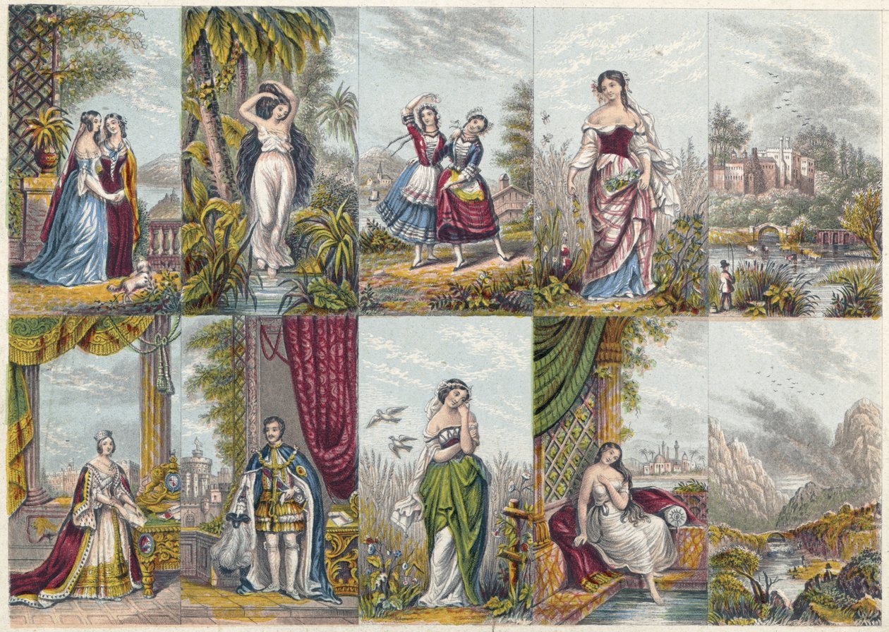 Illustrationen datiert 1851 von Unbekannter Künstler
