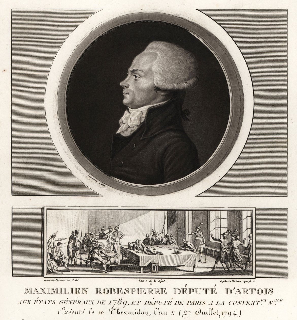 Maximilien Robespierre, Abgeordneter von Artois, 1794 hingerichtet von Unbekannt
