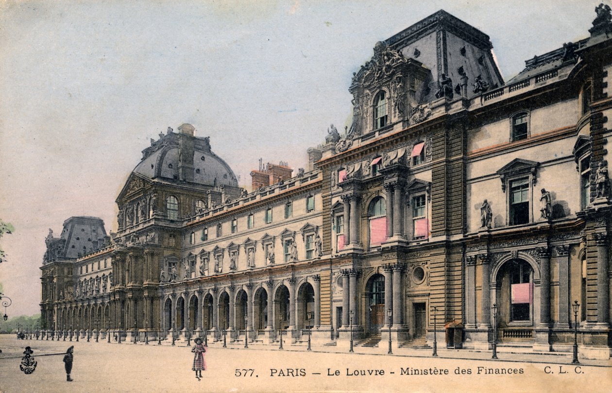 Paris, Frankreich: Der Louvre, Finanzministerium von Unbekannter Künstler