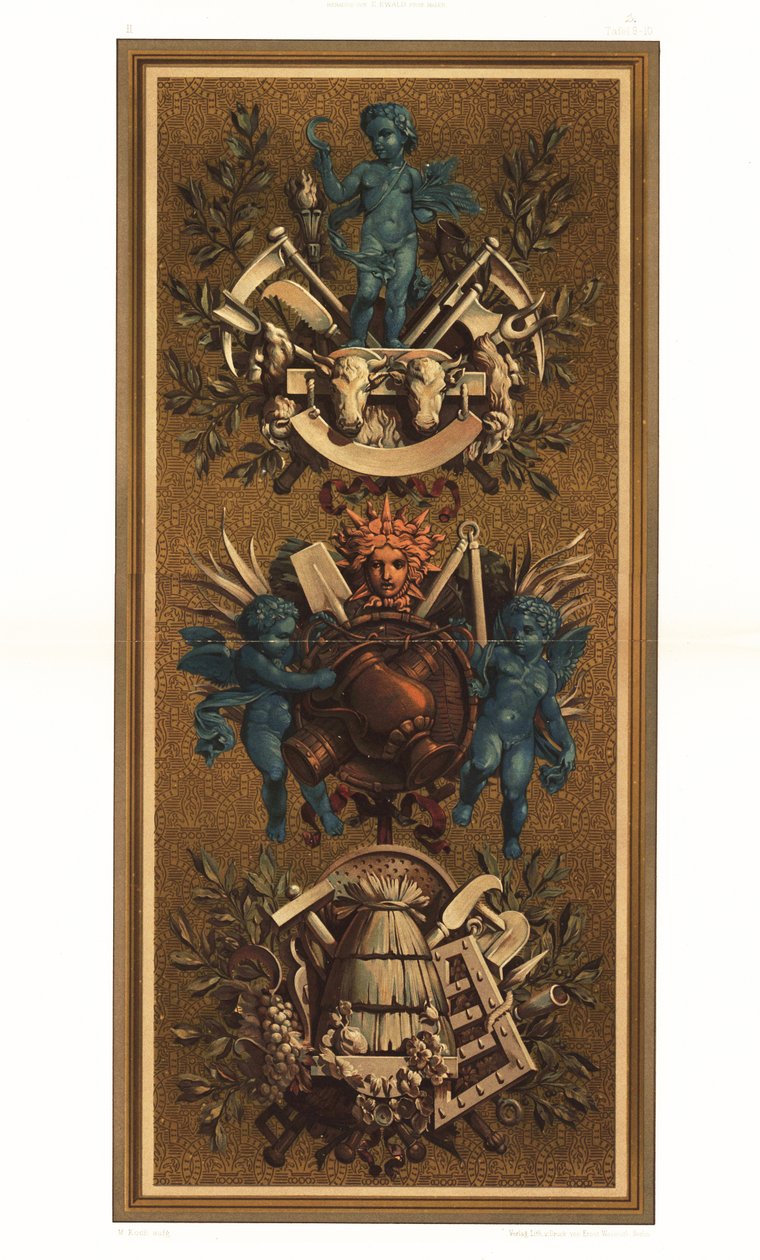 Rokoko-Wandpaneele im Louvre, Paris von Unbekannter Künstler