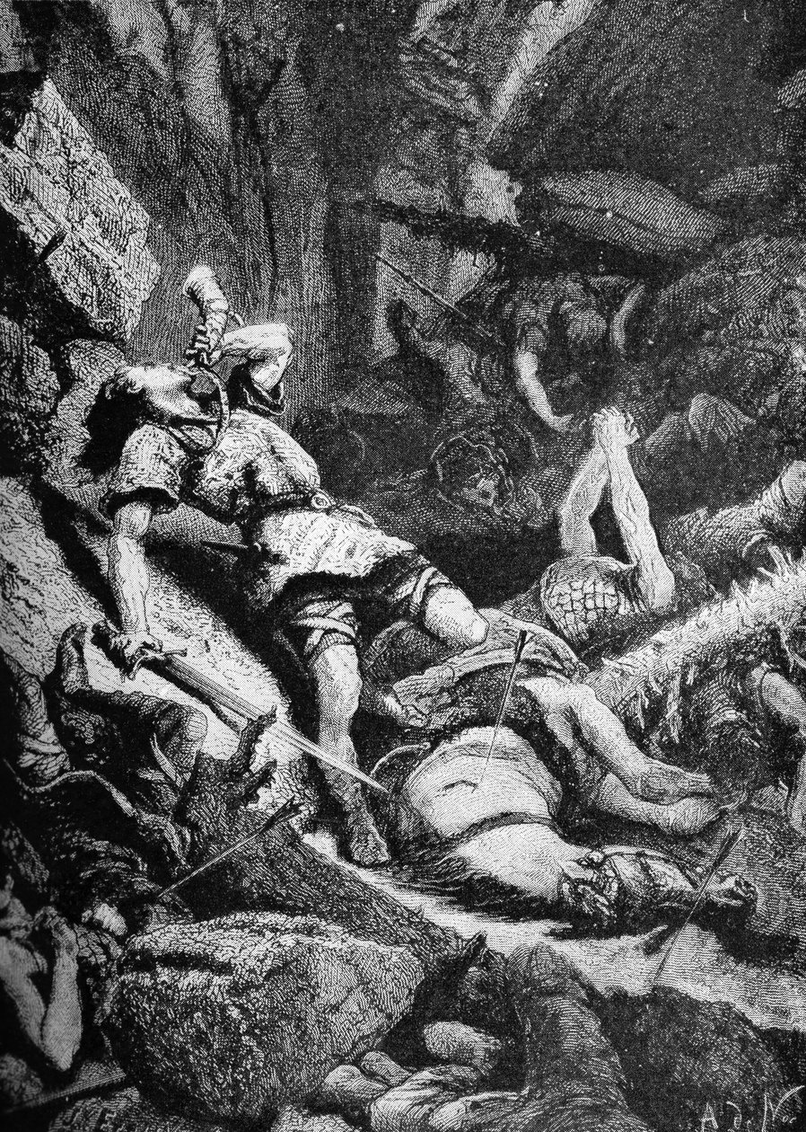 Die große Schlacht von Roncevalles von Unbekannter Künstler