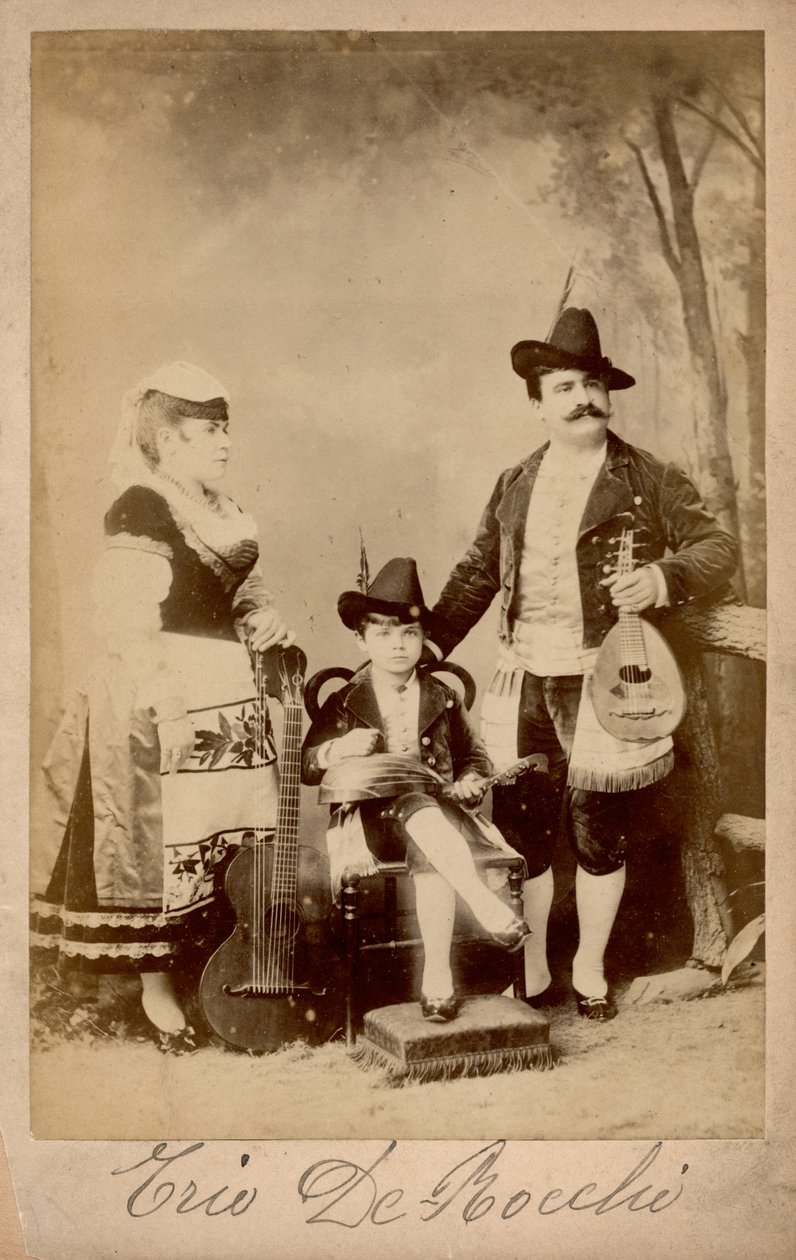 Trio De Bocchi, Lombardei, ca. 1880 (s/w Foto) von Unbekannter Künstler