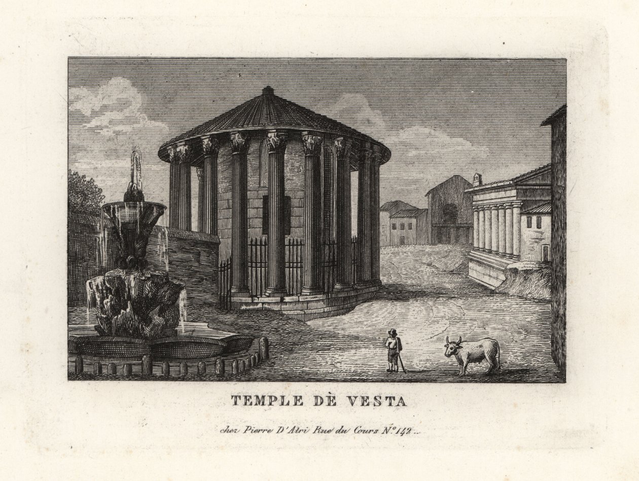 Ansicht des Tempels der Vesta, Rom von Unbekannt