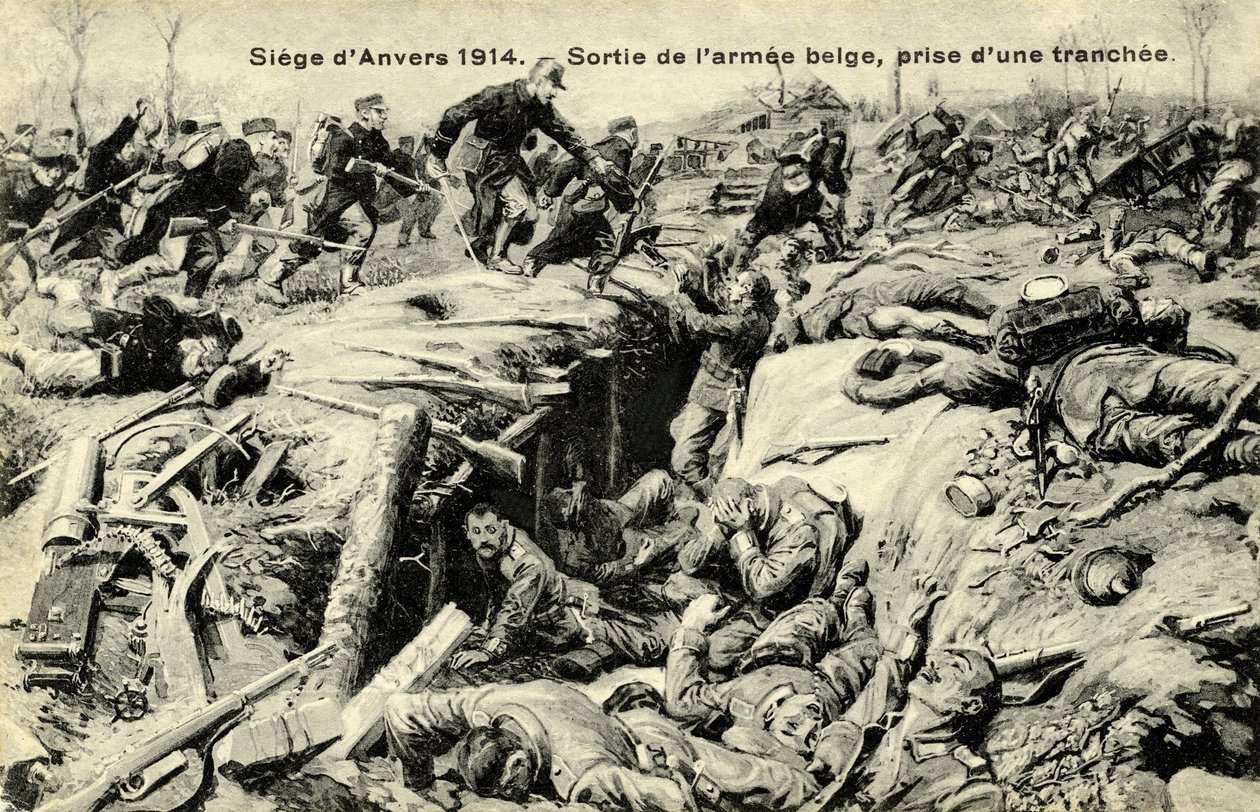 Erster Weltkrieg: Belagerung von Antwerpen von Unbekannter Künstler