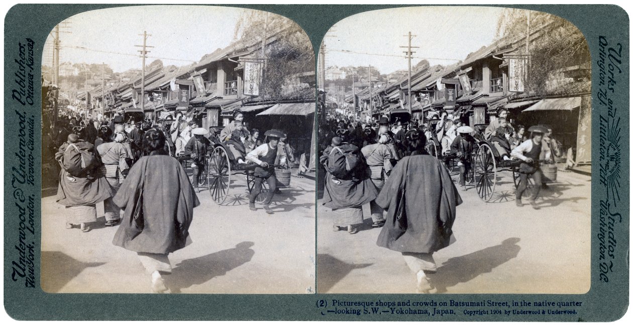Batsumati-Straße, Yokohama, Japan, 1904 von Underwood and Underwood