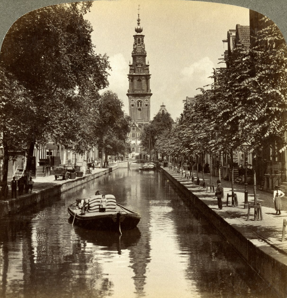 Kanal, Amsterdam, Niederlande von Underwood and Underwood