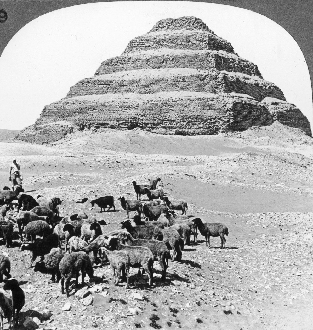 Die Pyramide von Sakkara, Ägypten, 1905 von Underwood and Underwood