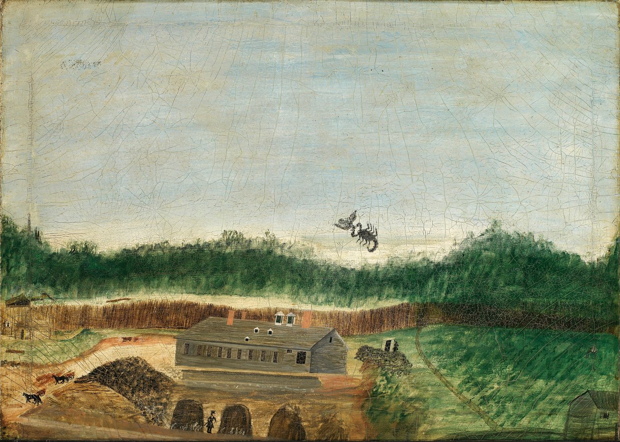 Landschaft mit Skorpion und Vogel von Unidentified