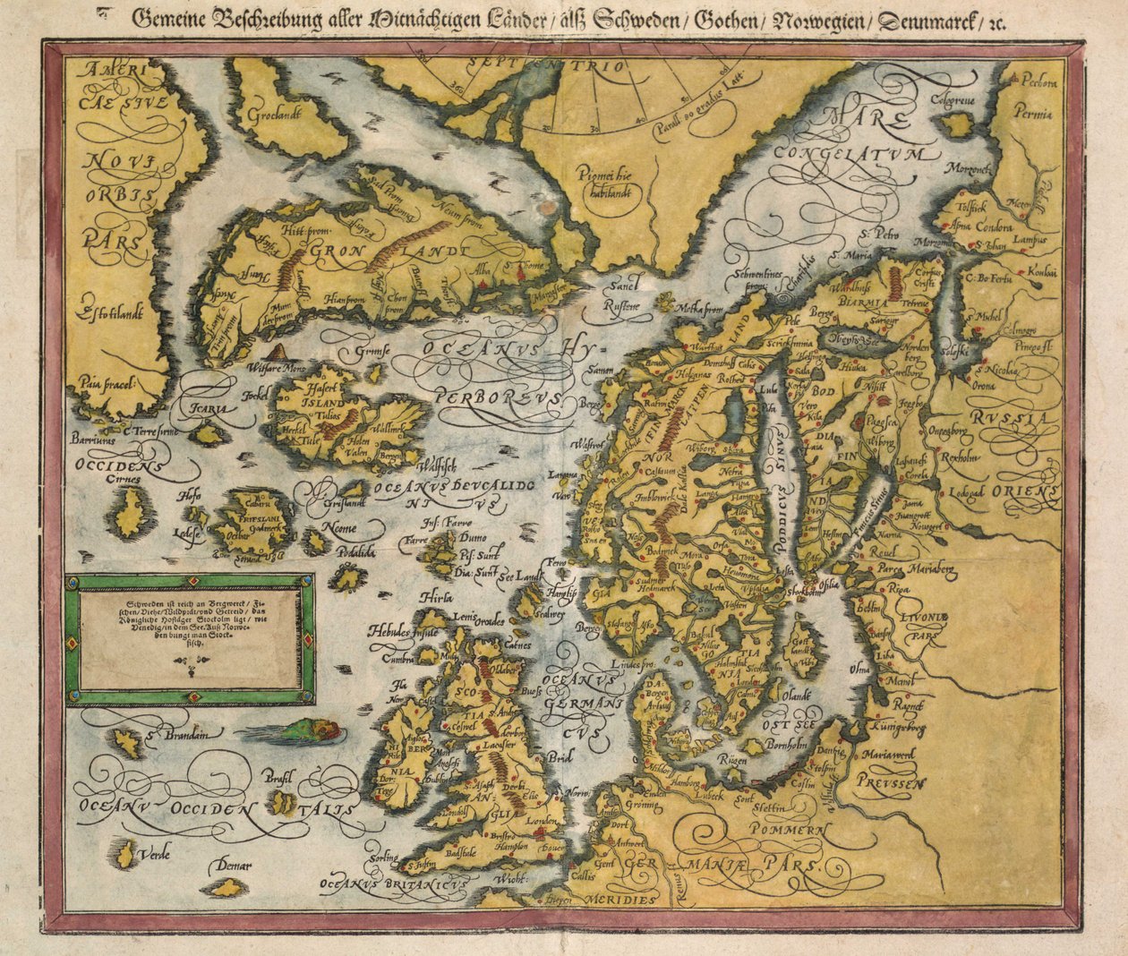 Eine Karte von Island um 1588 von Unknown
