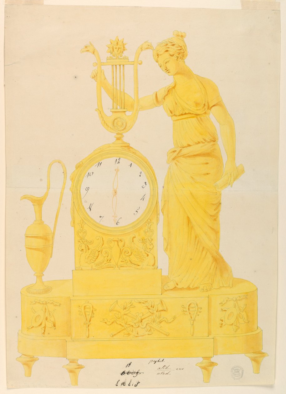 Entwurf für eine Uhr von Unknown