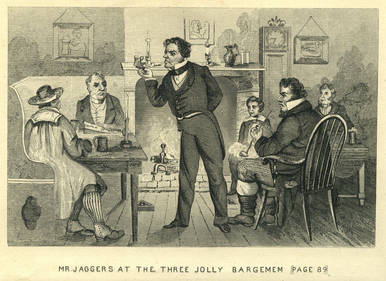 Große Erwartungen - Mr. Jaggers im Three Jolly Bargemen, ca. 1862 von Unbekannt Unbekannt