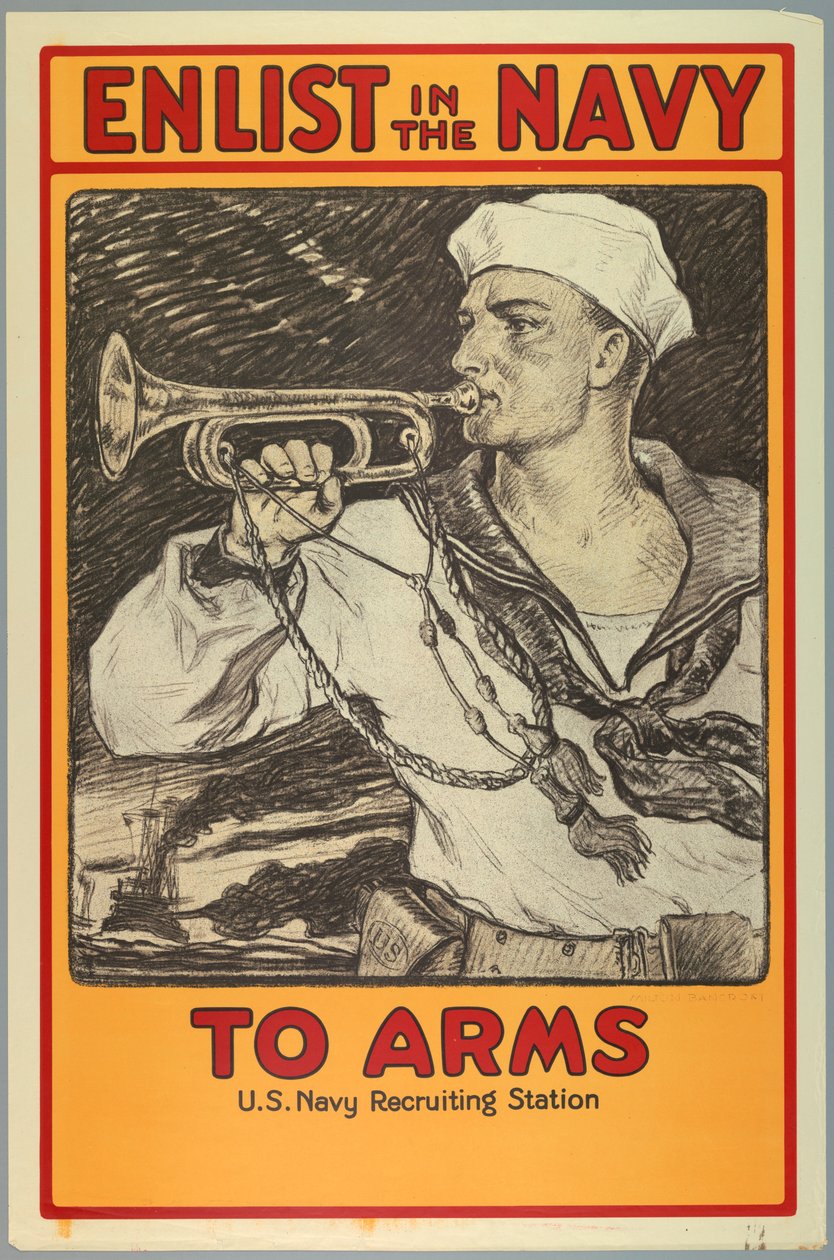 Plakat, Treten Sie der Marine bei, 1917 von Unknown