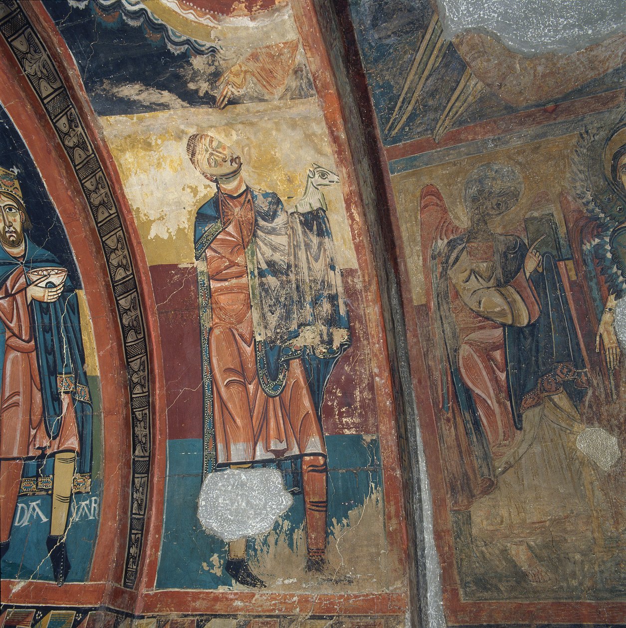 Agnus Dei und Abels Opfergabe aus Santa Maria de Taüll von Unknown