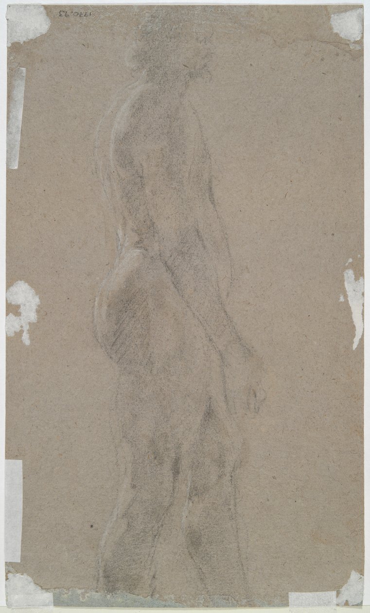 Männlicher Akt (recto); Männliche Figur im Profil (verso) von Unknown
