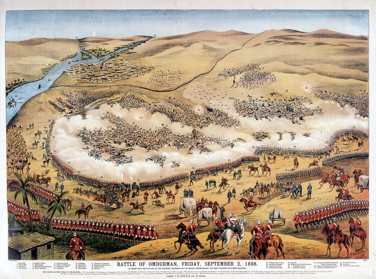 Schlacht von Omdurman, Freitag, 2. September von Unknown artist