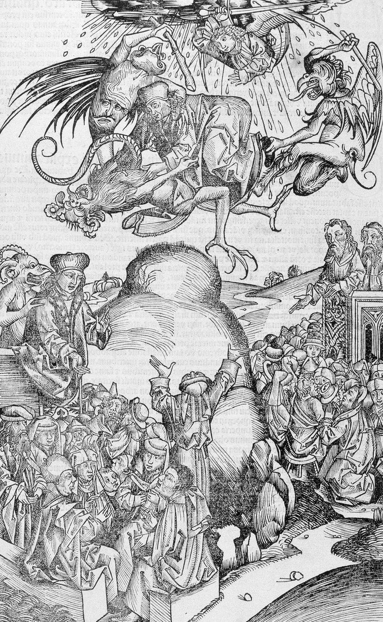 Glauben und Aberglauben. In „Nürnberger Chroniken“ von Unknown artist