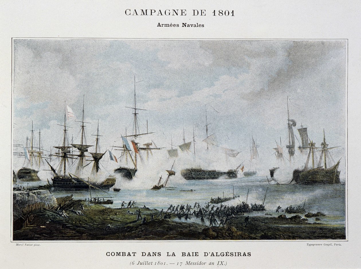 Kampf in der Bucht von Algeciras von Unknown artist