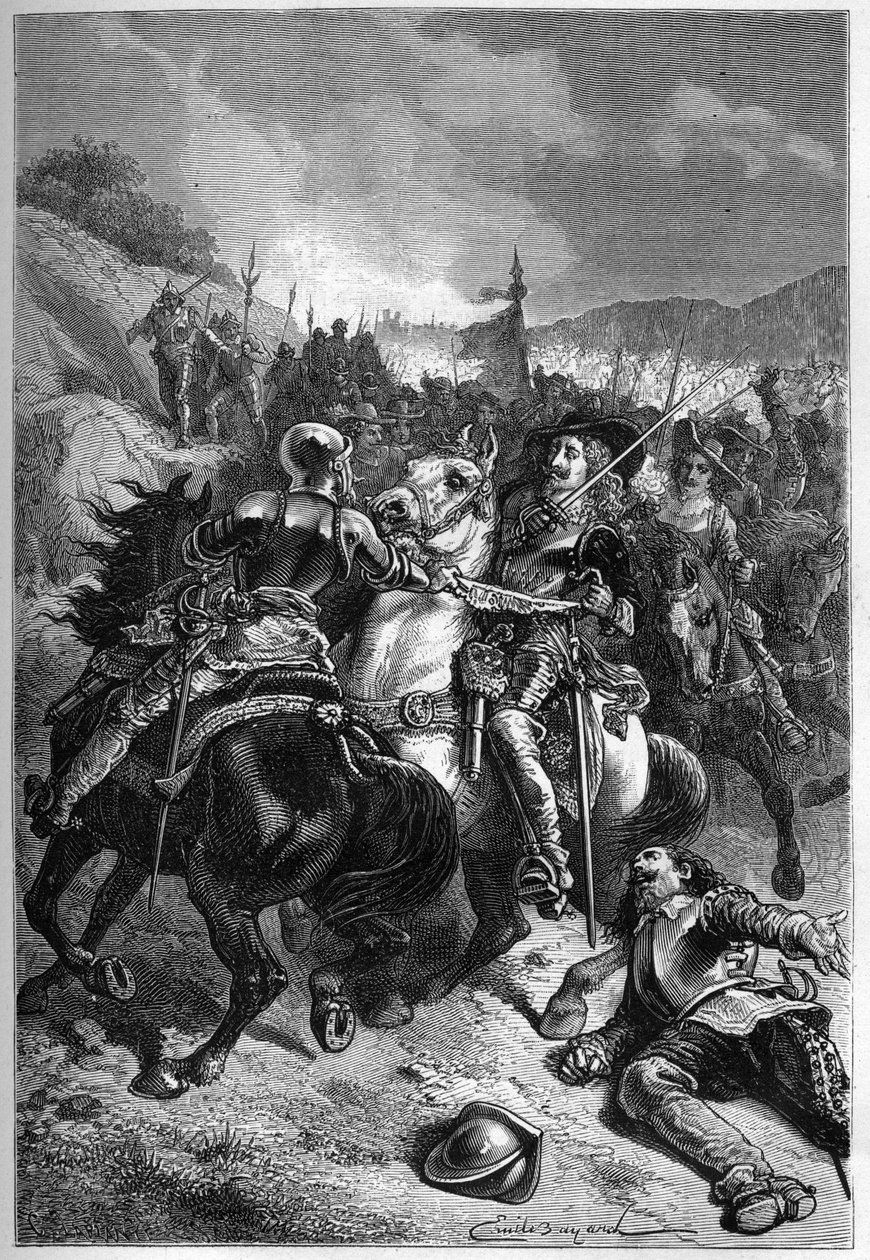 Niederlage von Karl I. bei Naseby von Unknown artist