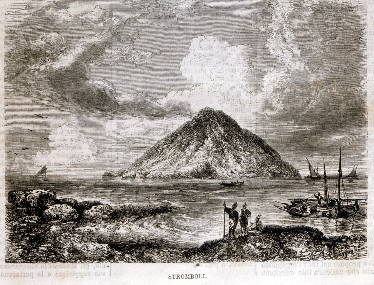 Insel Stromboli im 19. Jahrhundert von Unknown artist
