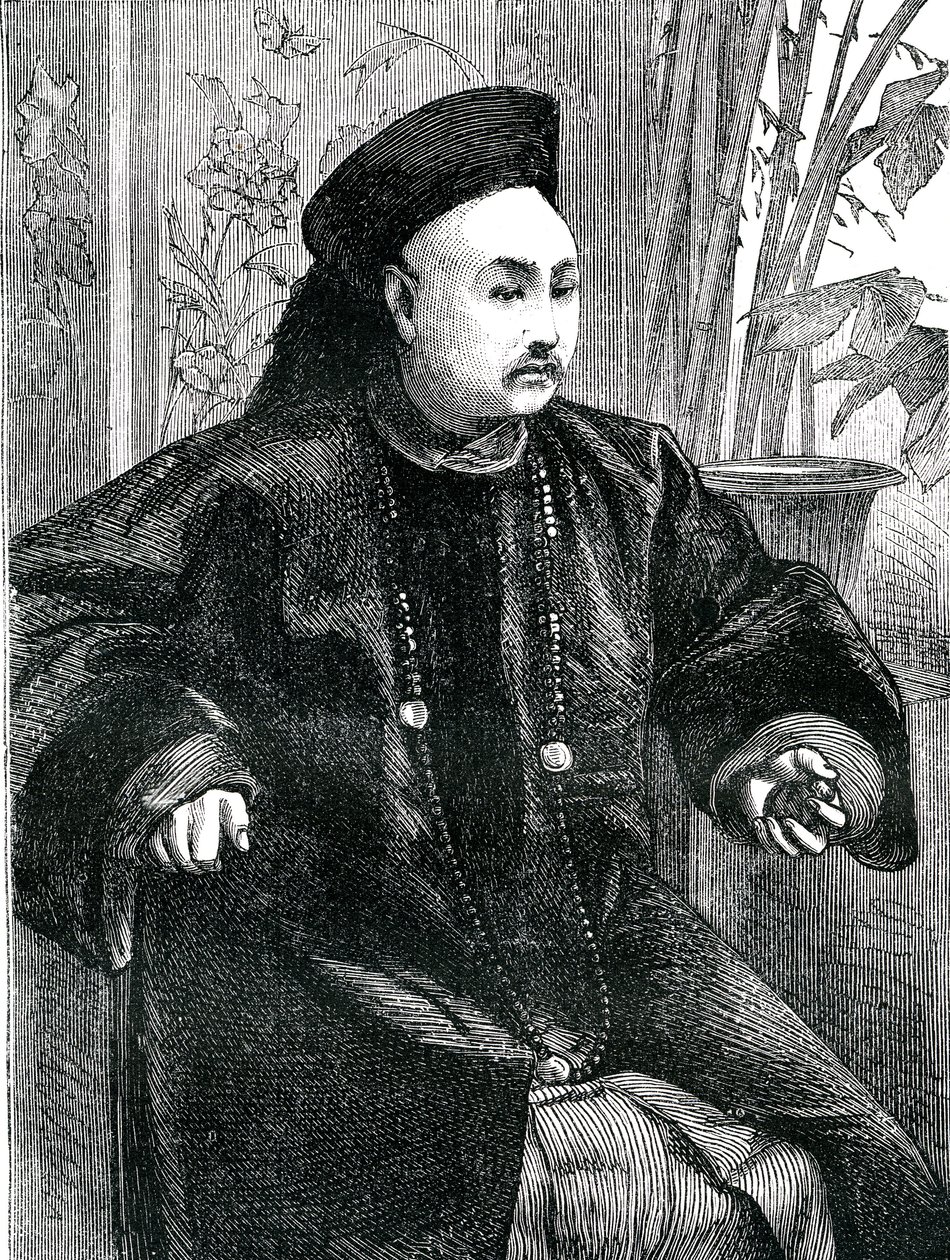 Mandarin Tchung Hao (Chung How), Gravur 1868 von Unknown artist