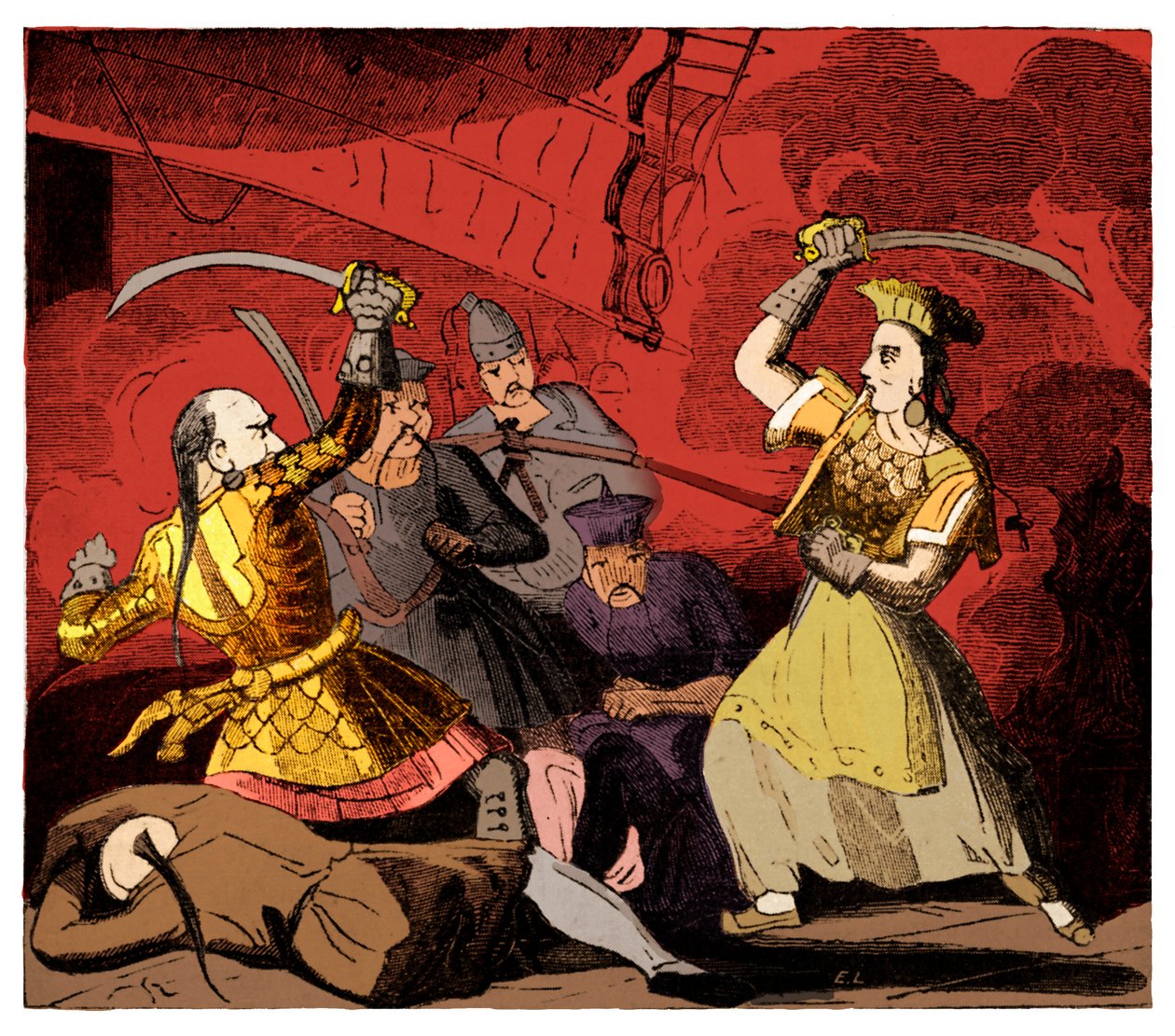 Frau Ching, Witwe des Piratenadmirals Ching von Unknown artist