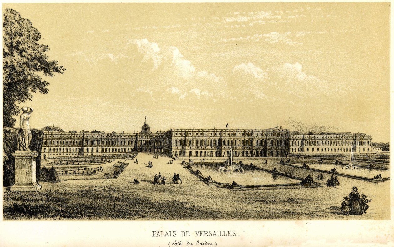 Schloss Versailles, Gartenansicht 1857 von Unknown artist