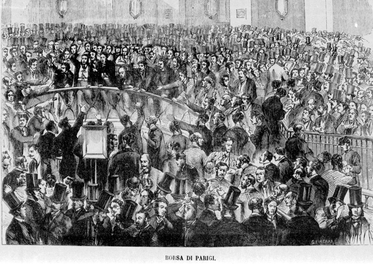 Pariser Börse (Korb) im Jahr 1870 von Unknown artist