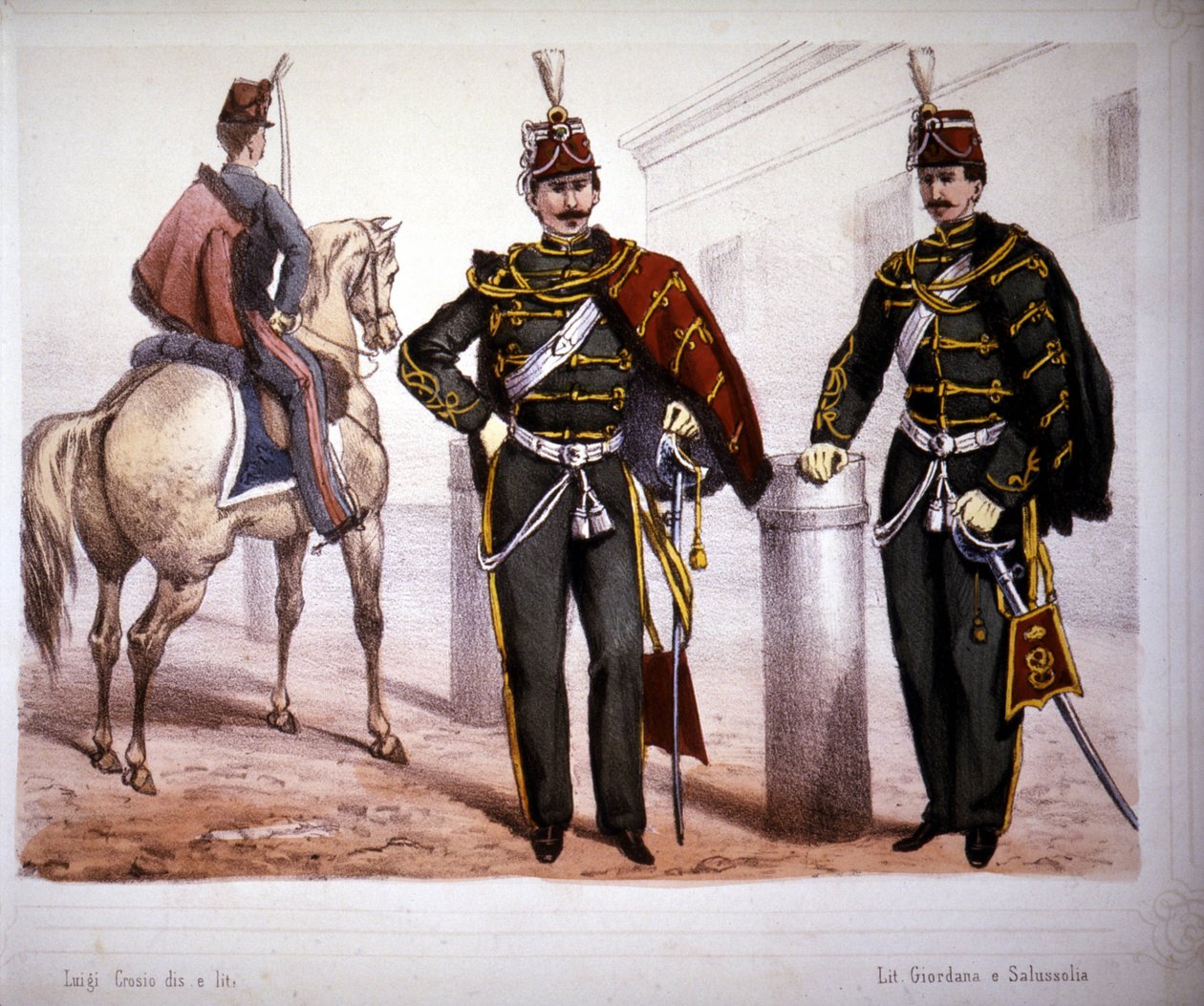 Piacenza Husaren, Kostüm 1866 von Unknown artist