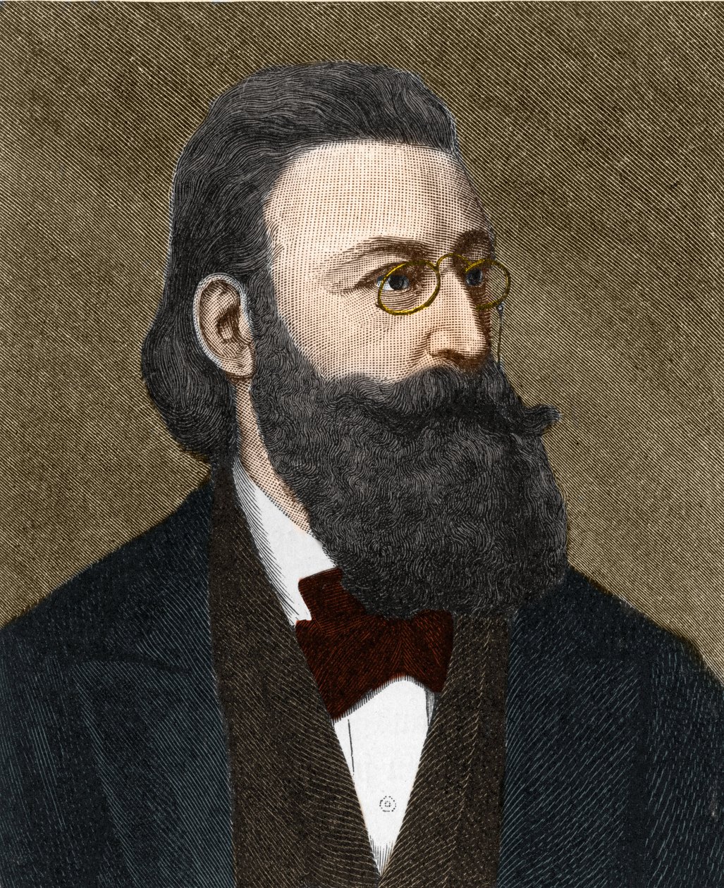 Porträt von Ludwig Anzengruber (1839-1889), österreichischer Schriftsteller von Unknown artist