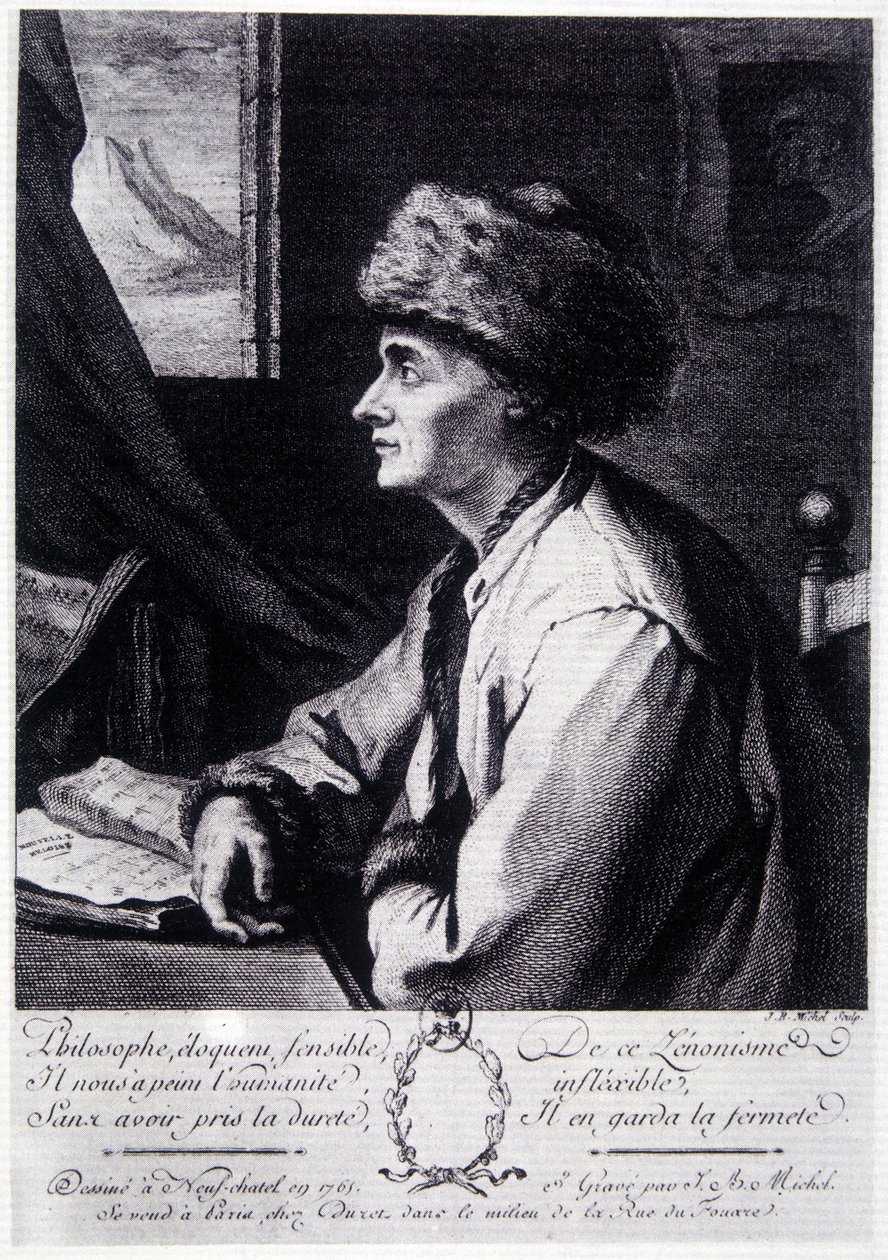 Porträt von Jean Jacques Rousseau von Unknown artist