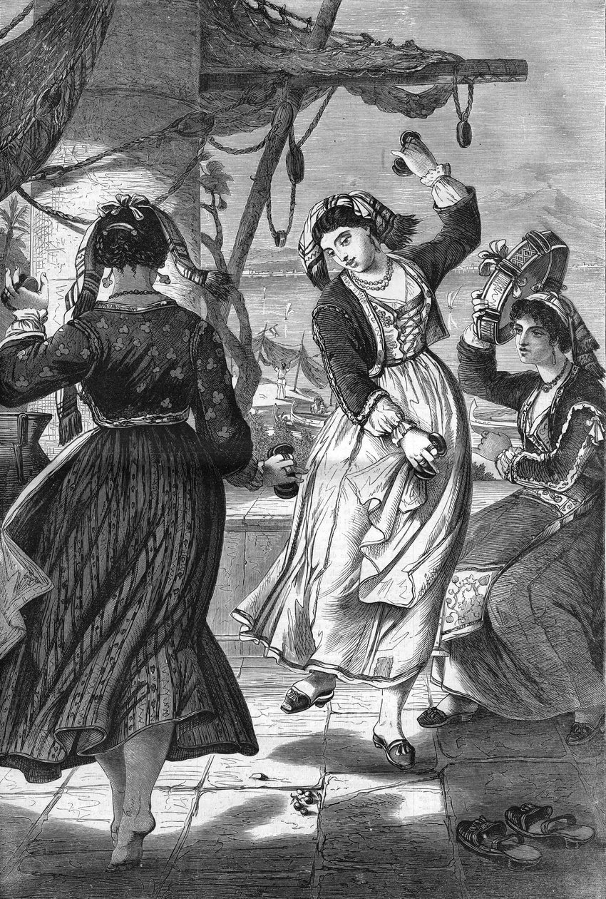 Tarantella in Ischia. von Unknown artist
