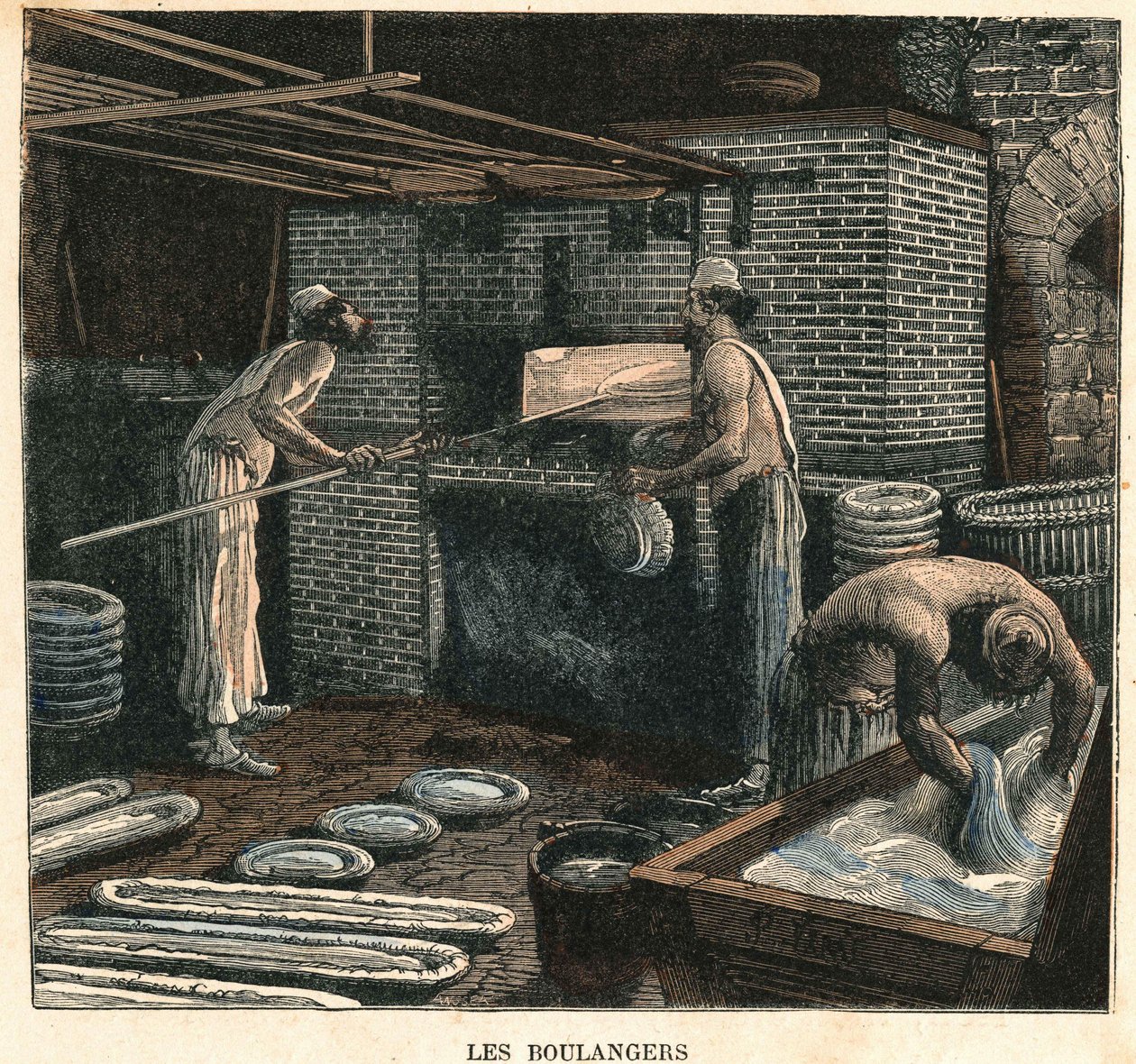 Die Bäcker. Illustration des 19. Jahrhunderts, Sammlung Bianchetti. von Unknown artist