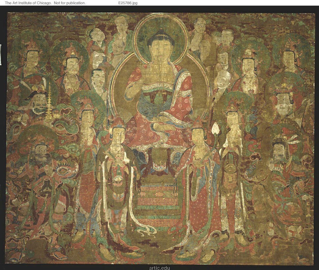 Amitabha Buddha mit Versammlung von Unknown artist