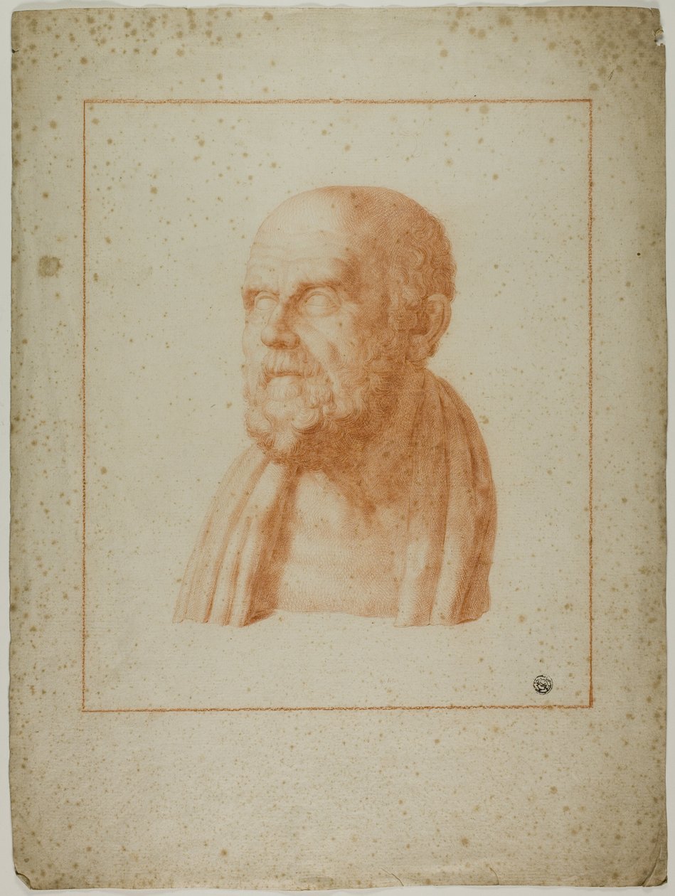 Antike Büste eines bärtigen Mannes von Unknown artist