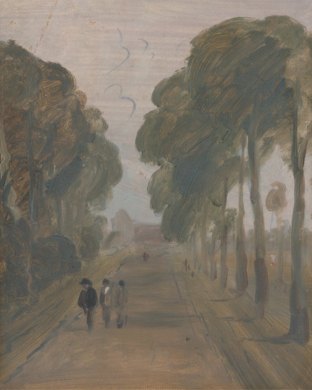 Allee mit Figuren von Unknown artist