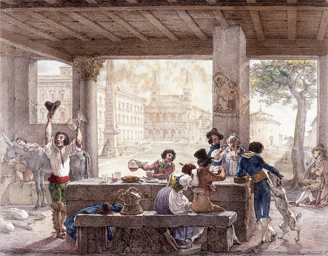 Bistro in Rom um 1820 von Unknown artist