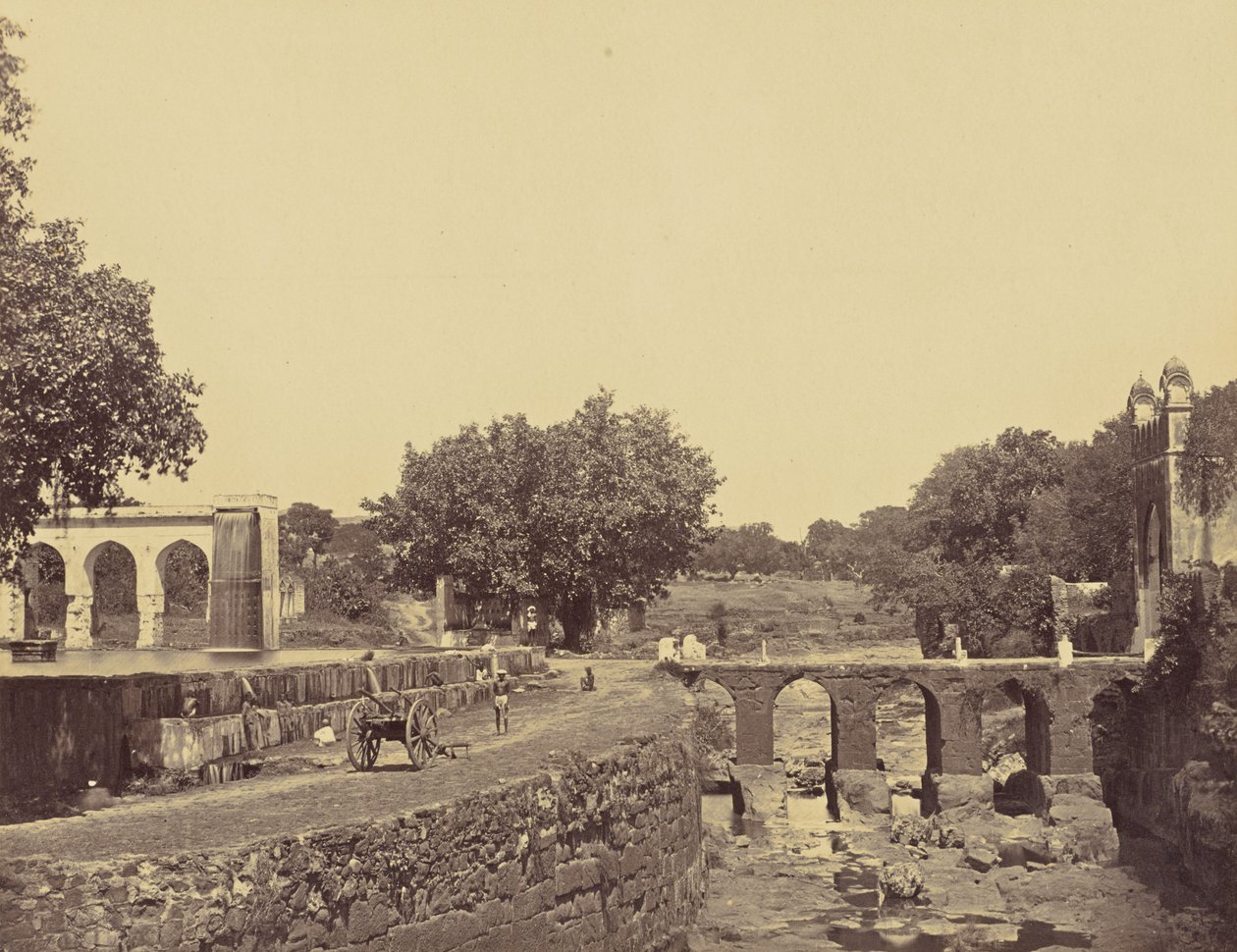 Brücke und Gärten in der Nähe der Moschee von Unknown artist