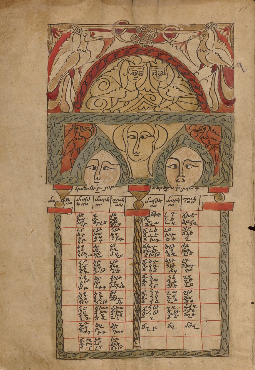 Kanontafel-Seite von Unknown artist
