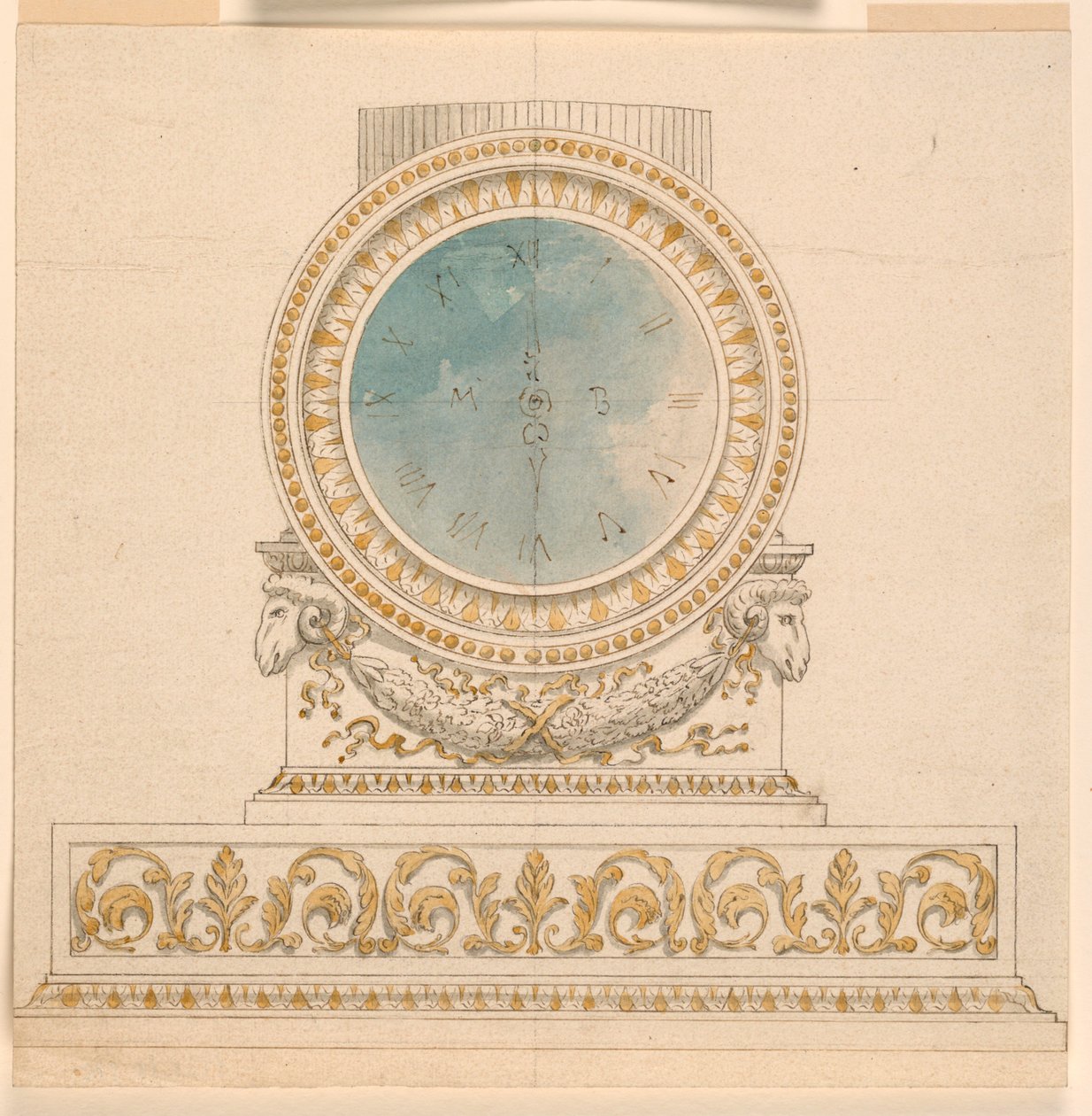 Entwurf für eine Uhr von Unknown artist