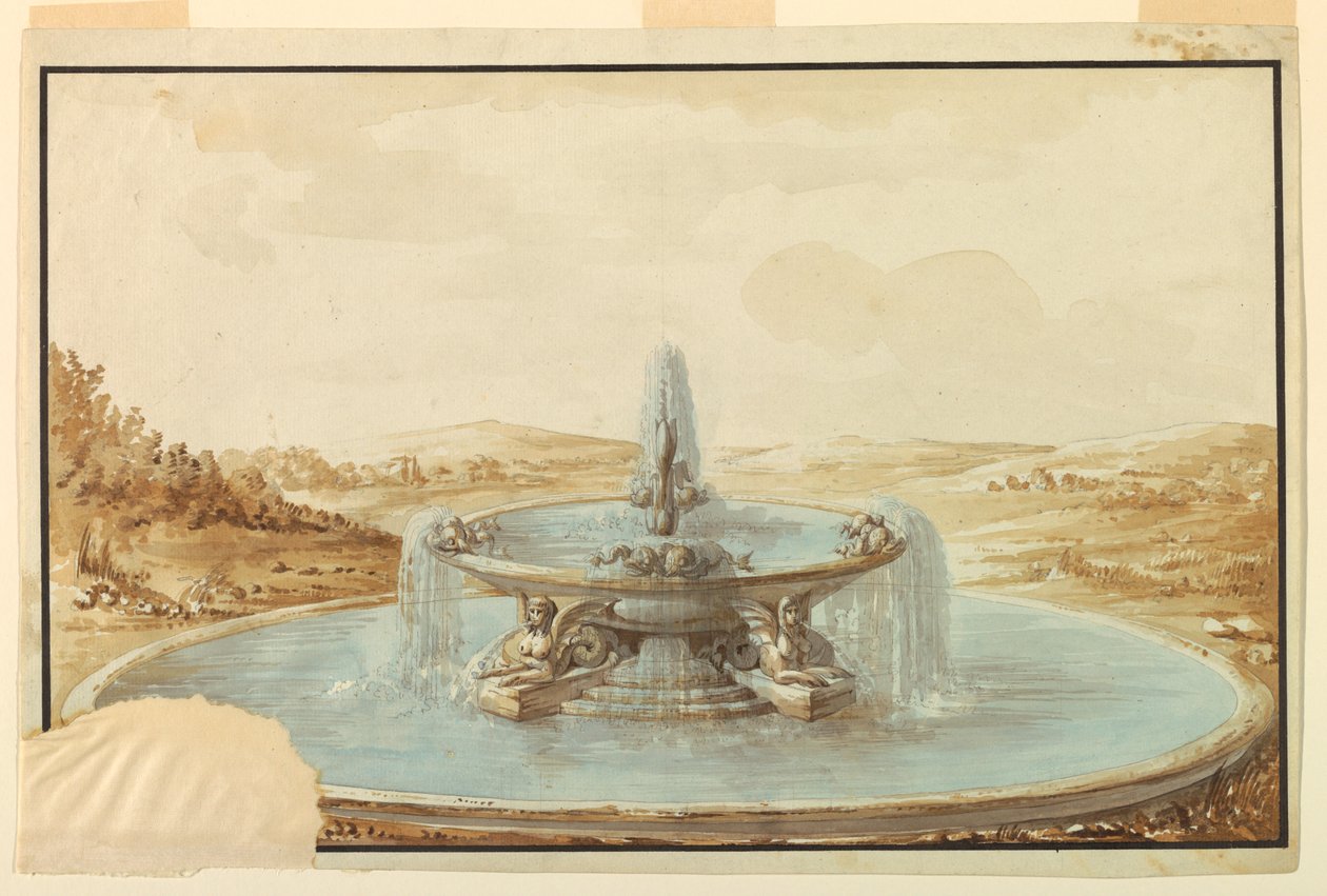 Entwurf für einen Brunnen von Unknown artist