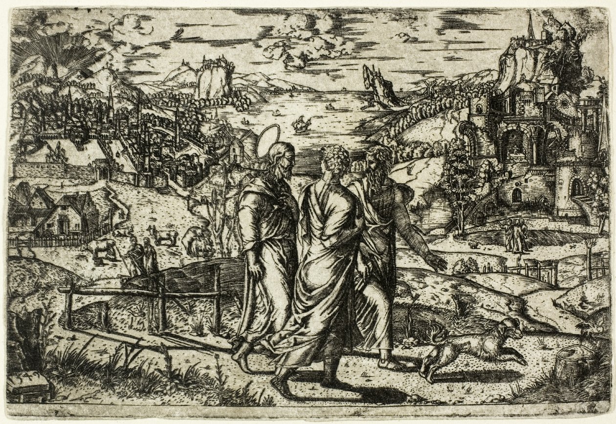 Reise nach Emmaus von Unknown artist